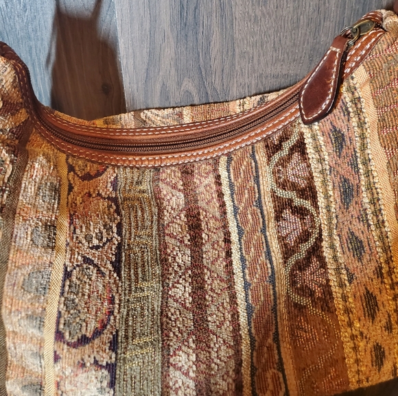 Fossil handbag vintage textured Bohemian fossil purse - Picture 5 of 11